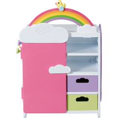 Jouet-Poupons et poupées-Baby born armoire arc-en-ciel pour poupées
