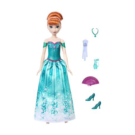 Disney - poupée surprise anna spin & reveal la reine des neiges Vert 1 - vertbaudet enfant 