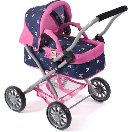 Poussette landeau pour poupée smarty Beige+Bleu+Gris et bleu+Gris et rose+Rose+Rose et bleu+Rose fuschia+Violet 17 - vertbaudet enfant 