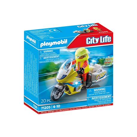 City life urgentiste avec moto et effet lumineux 71205 Multicolore 2 - vertbaudet enfant 