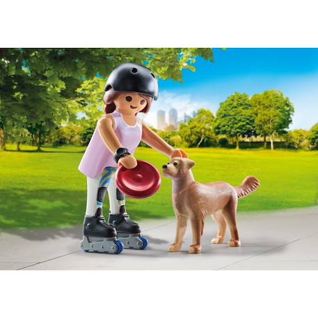 Jeune fille rolleuse avec retriever et accessoires 71739 Multicolore 1 - vertbaudet enfant 