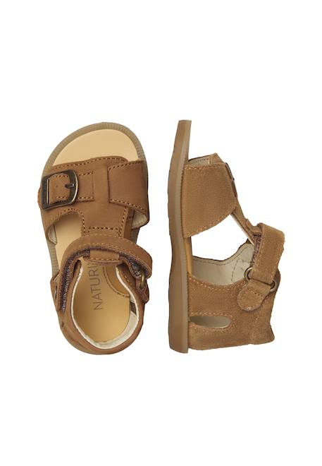 Sandales en cuir quarzo Marron- 4 - vertbaudet enfant 