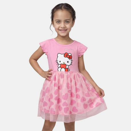 Robe fille pour enfant à motif hello kitty Rose 1 - vertbaudet enfant 