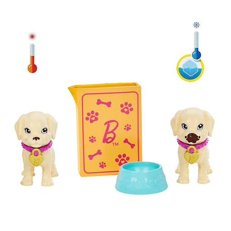 Barbie set de jeu d'adoption de chiots avec poupée brunette Multicolore 1 - vertbaudet enfant 