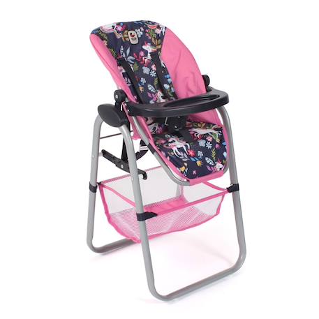 Chaise haute pour poupées - licorne Rose et bleu 2 - vertbaudet enfant 