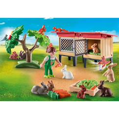Jouet-Jeux d'imagination-Country enfant avec enclos et lapins 71252
