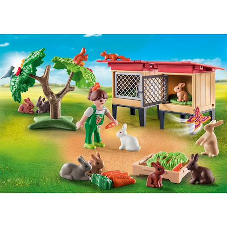 Country enfant avec enclos et lapins 71252 Multicolore 1 - vertbaudet enfant 