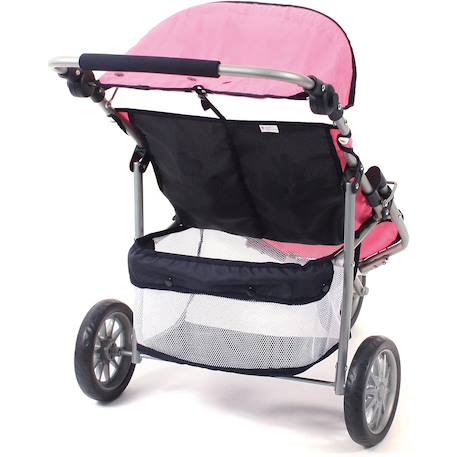 Poussette jogger 3 roues pour poupons jumelles Multicolore+Rose+Rose clair+Violet 1 - vertbaudet enfant 