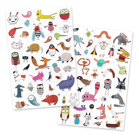 Autocollants : petites créatures Multicolore 1 - vertbaudet enfant 