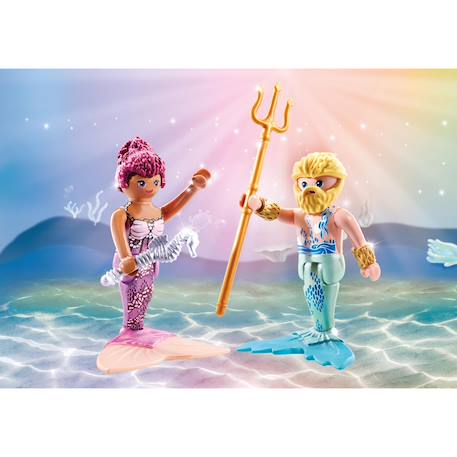 Duo : couple de sirène et triton avec sceptre et trident 71799 Multicolore 1 - vertbaudet enfant 