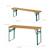 Table pique-nique pliante avec bancs pour 4 enfants Gris+Teck 10 - vertbaudet enfant 