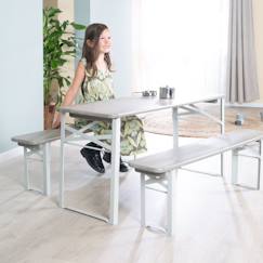 Jouet-Jeux de plein air-Table pique-nique pliante avec bancs pour 4 enfants