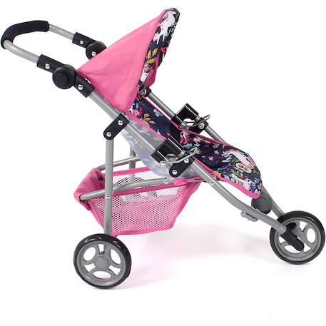 Petite poussette de jogging lola licorne pour poupée Rose 1 - vertbaudet enfant 