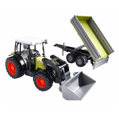 Claas nectis 267 f avec chargeur frontal et remorque à plate-forme Multicolore 2 - vertbaudet enfant 