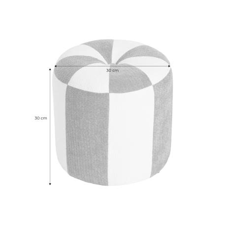 Pouf enfant tissu chenille thème cirque - wila Jaune+Terracotta+Vert 6 - vertbaudet enfant 