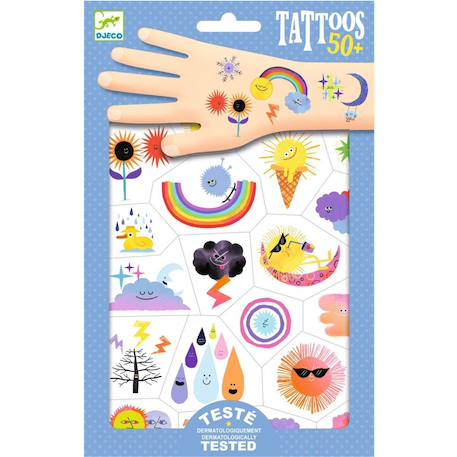 Tatouages emojis météo Multicolore 2 - vertbaudet enfant 