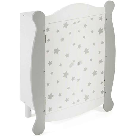 Stars - armoire à poupées Blanc et gris 1 - vertbaudet enfant 