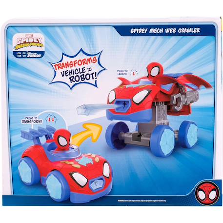 Véhicule Spidey et ses incroyables amis Marvel - spiderman mech web crawler Rouge et bleu 1 - vertbaudet enfant 