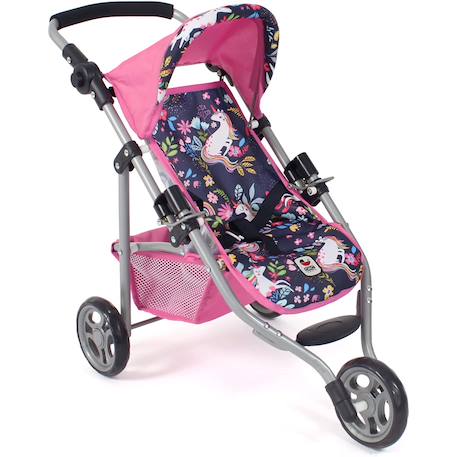 Petite poussette de jogging lola licorne pour poupée Rose 2 - vertbaudet enfant 