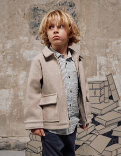Manteau à effet laine avec fermeture éclair b&s  - vertbaudet enfant