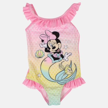 Maillot de bain fille 1 pièce rose motif sirène personnage minnie Rose 3 - vertbaudet enfant 
