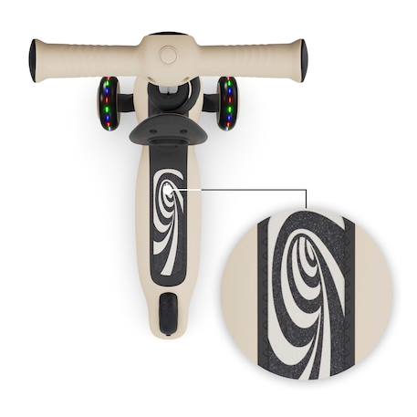 Trottinette Kinderkraft HALLEY 2 2-en-1 avec Siège Réglable 25-33 cm, Guidon 4 Hauteurs, Roues LED et Pliage Rapide Blanc+Rose+Vert 2 - vertbaudet enfant 