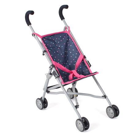 Mini-poussette buggy pour poupons roma Bleu et rose+Gris et rose+Jean rose+Rose+Rose clair+Violet 10 - vertbaudet enfant 
