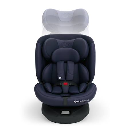 Siège auto I-GROW 2 PLUS, i-size 4-en-1   40-150 cm pivotant 360°, isofix, top tether, dos et face route, protection latérale, inclinable, ventilation, évolutif 0-12 ans Bleu+Gris+Noir+Vert 4 - vertbaudet enfant 