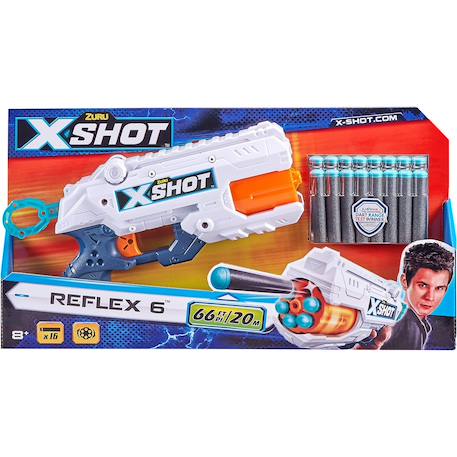 Xshot - excel reflex 6 blaster avec fléchettes Orange 2 - vertbaudet enfant 