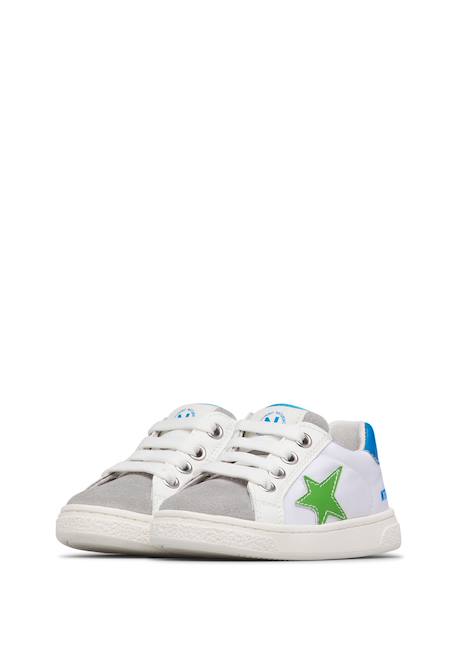 Baskets en cuir et en daim pinn zip. Blanc-gris 5 - vertbaudet enfant 
