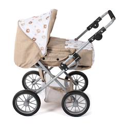 Jouet-Poupons et poupées-Poussette combinée leni beige avec oursons