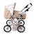 Poussette combinée leni beige avec oursons Beige 1 - vertbaudet enfant 