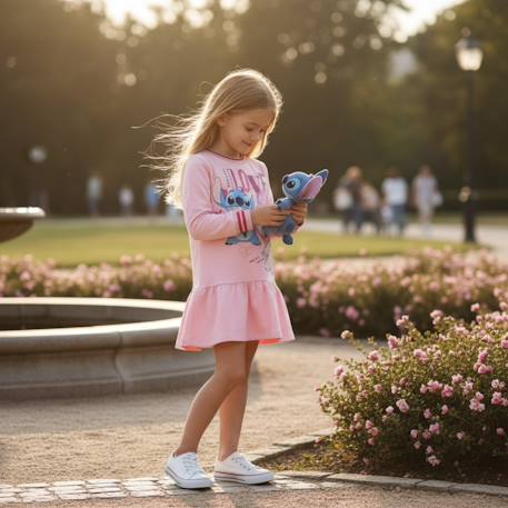 Robe manches longues avec personnages lilo & stitch Rose 2 - vertbaudet enfant 