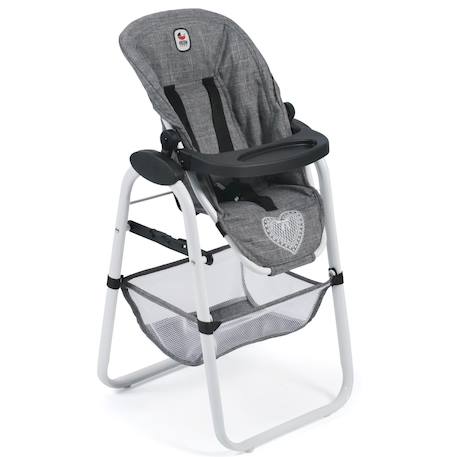 Chaise haute pour poupées jean gris Gris 2 - vertbaudet enfant 