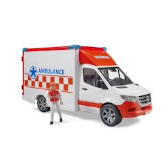 Jouet-Jeux d'imagination-Véhicule ambulance mercedes benz sprinter avec conducteur et module son et lumière