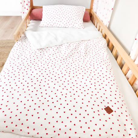 Housse de couette réversible en gaze de coton lovio Bleu+Rouge 7 - vertbaudet enfant 