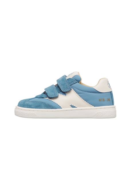 Sneaker en daim et tissu technique jenix vl. Blanc-bleu 3 - vertbaudet enfant 