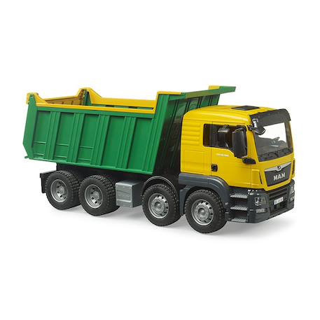 Camion à benne basculante man tgs Jaune et vert 1 - vertbaudet enfant 