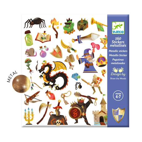 Stickers médiéval fantastique Multicolore 2 - vertbaudet enfant 