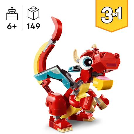 Le dragon rouge 31145 Multicolore 1 - vertbaudet enfant 