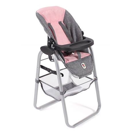 Chaise haute pour poupées - coloris 15 Gris et rose 2 - vertbaudet enfant 