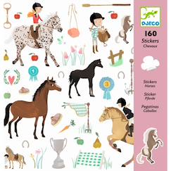 Jouet-Activités artistiques et musicales-Autocollants chevaux