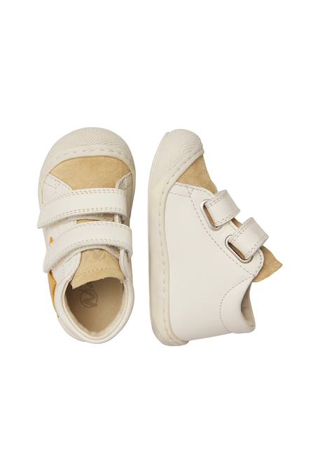 Chaussures en cuir et en daim kolde vl Blanc crème-vert+Blanc-beige-+Blanc-gris- 9 - vertbaudet enfant 