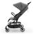 Poussette cabine ultralégère NEBO pliage une main format avion iata dossier inclinable Gris+Noir 2 - vertbaudet enfant 