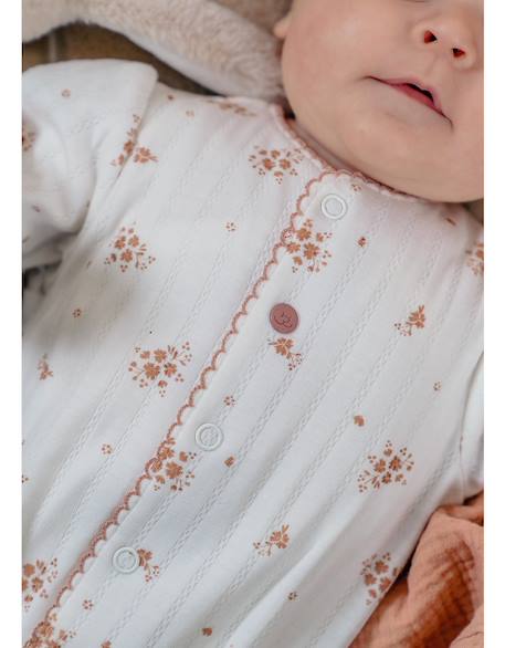Pyjama bébé coton pointelle Blanc 2 - vertbaudet enfant 