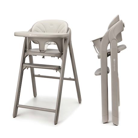 Chaise haute 3-en-1 TINO, pliable avec plateau et harnais 5 points, réglable, facile à nettoyer, compacte, évolutive Beige+Grey 1 - vertbaudet enfant 