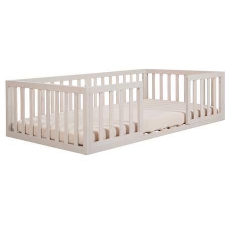 Lit bébé montessori au sol avec protection antichute Beige sable 4 - vertbaudet enfant 