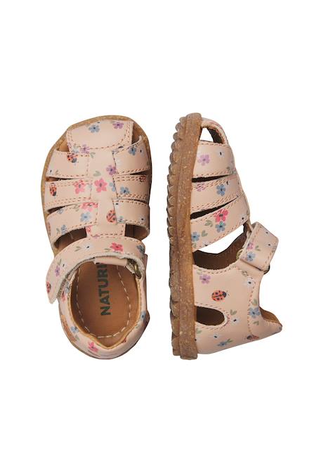 Sandales semi see Blanc crème-+Rose poudré- 9 - vertbaudet enfant 