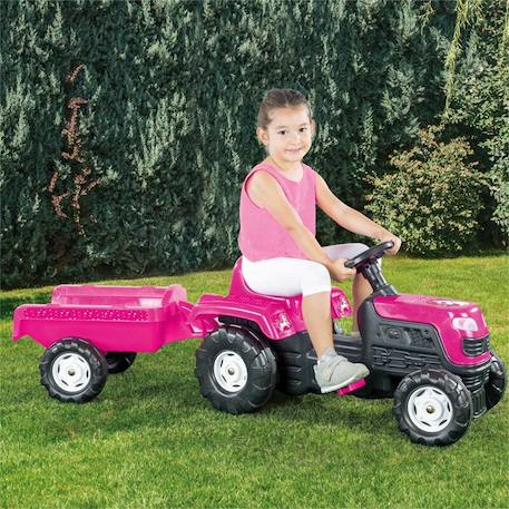 Tracteur à pédales licorne Rose 1 - vertbaudet enfant 
