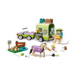 Jouet-Jeux d'imagination-Jeux de construction-Friends la remorque du cheval et du poulain 42695